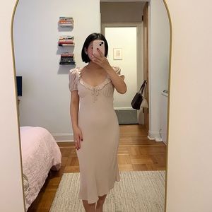 Aritzia Sunday Best Mauve Midi Dress